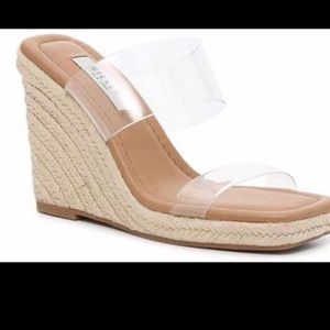 Steven New York Malaya Clear Wedges Size 9.5